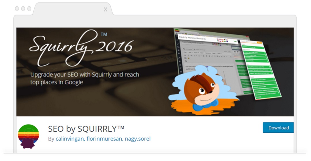 Squirrly помогает в создании контента, который оптимизирован для SEO, а также для читателей